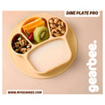Load image into Gallery viewer, DinePlate Pro silicone baby feeding plate with compartments for fruits and nuts, designed for easy mealtime.